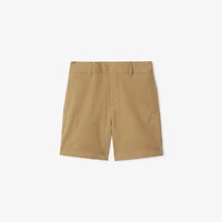 Cotton Blend Shorts in Sand | Burberry® Official