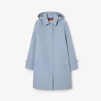 Hooded Car Coat in Light grey blue - Women | Burberry® Official