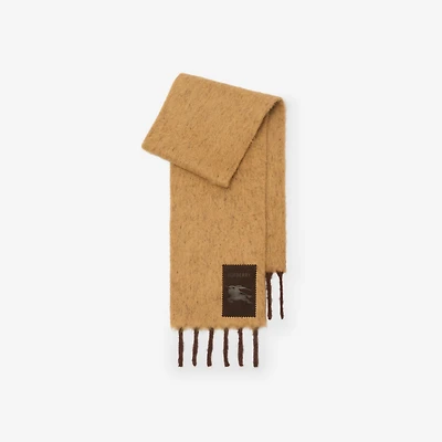 Alpaca Wool Blend Scarf in Deer brown | Burberry® Official