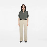 Reversible Leather Signature Belt in Black/hazel - Women | Burberry® Official