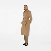 Long Cashmere Kensington Trench Coat in Trail melange - Women | Burberry® Official