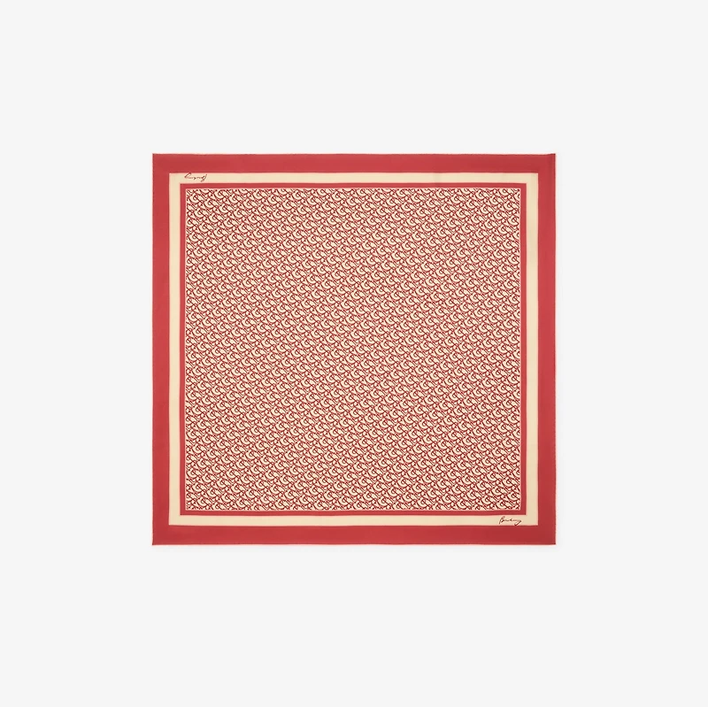 B Charm Silk Scarf in Geranium | Burberry® Official