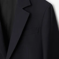 Wool Tailored Jacket in Navy - Men | Burberry® Official
