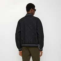 Micro Check-stitch Rakewood Bomber Jacket in Black - Men | Burberry® Official