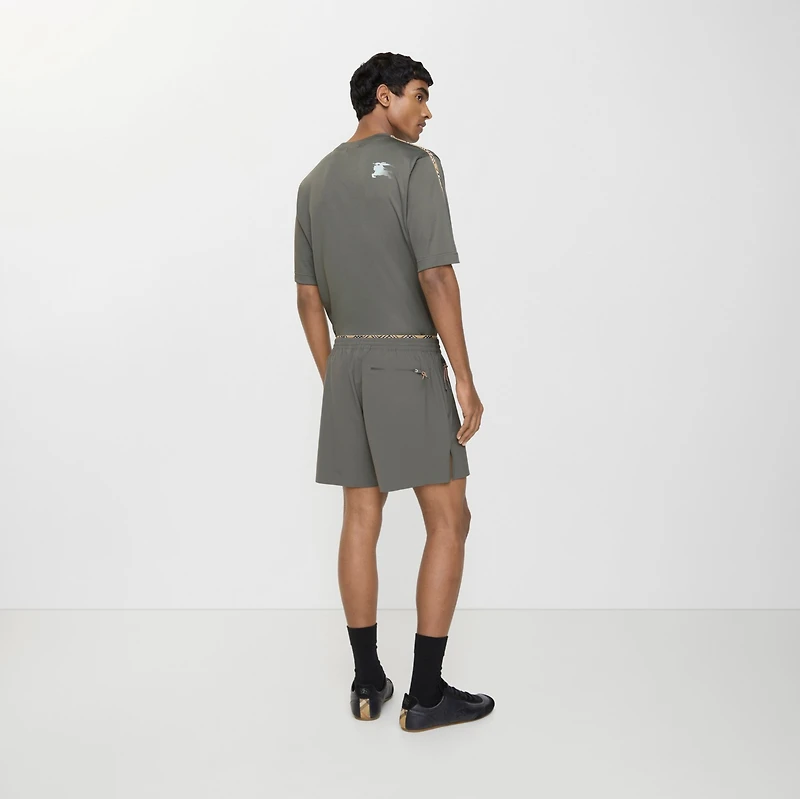 Stretch Nylon Shorts in Carbon grey - Men | Burberry® Official