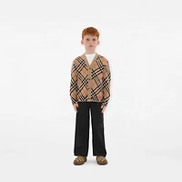 Check Wool Cardigan in Sand | Burberry® Official
