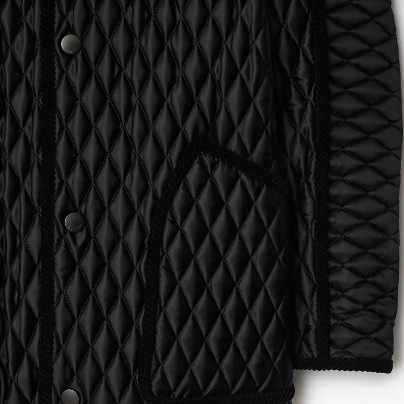 Quilted Nylon Floriston Jacket in Black - Women | Burberry® Official