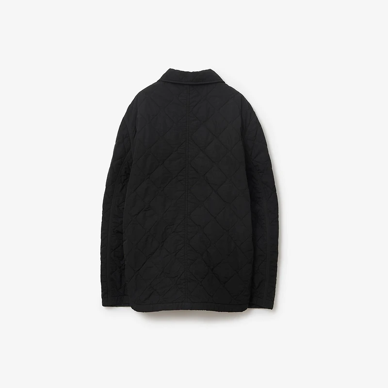 Nylon Quilted Jacket in Onyx - Men | Burberry® Official