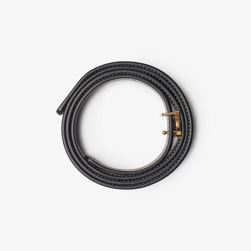 Check and Leather Reversible TB Belt in Dark birch brown - Women | Burberry® Official