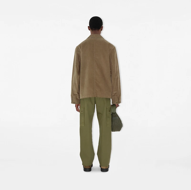 Corduroy Jacket in Puddle beige - Men, Cotton | Burberry® Official