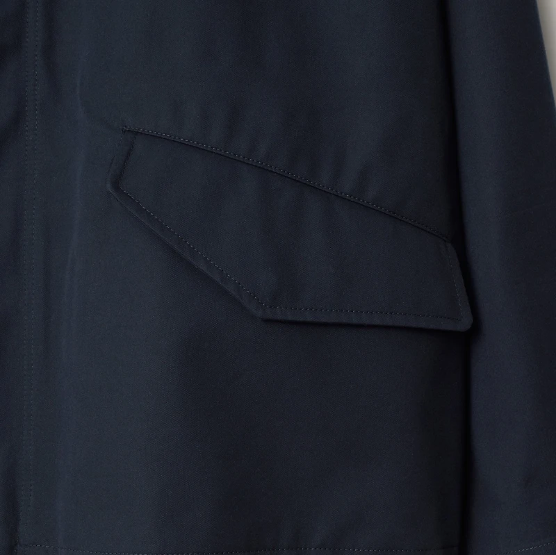 Short Bonded Gabardine Parka in Navy - Men | Burberry® Official