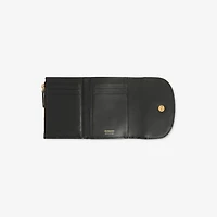 Small Check Folding Wallet in Dark birch brown