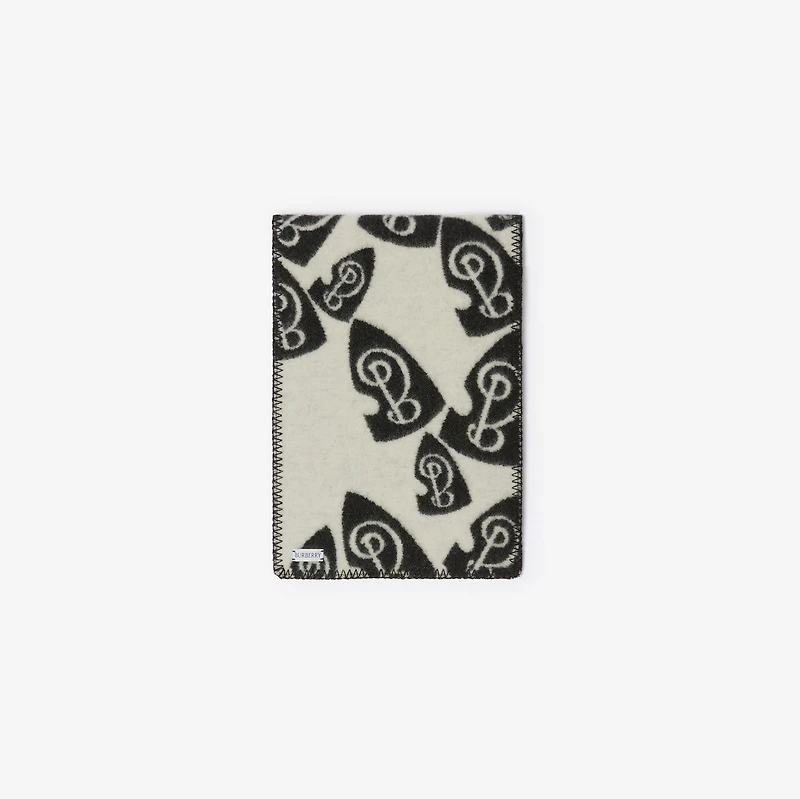 Cascading B Shield Wool Scarf in Black | Burberry® Official