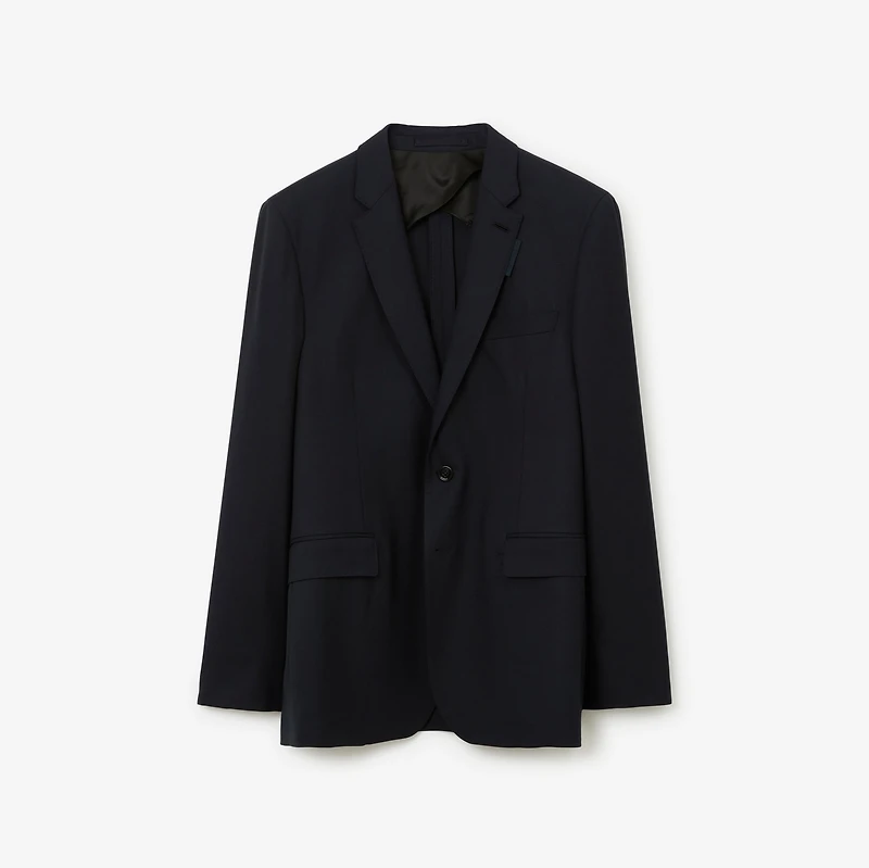 Wool Tailored Jacket in Dark navy - Men | Burberry® Official