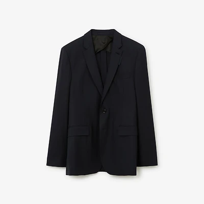 Wool Tailored Jacket in Dark navy - Men | Burberry® Official