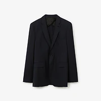 Wool Tailored Jacket in Dark navy - Men | Burberry® Official