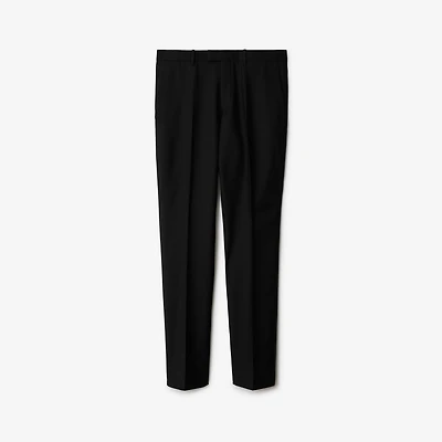 Wool Tailored Trousers in Black - Men | Burberry® Official