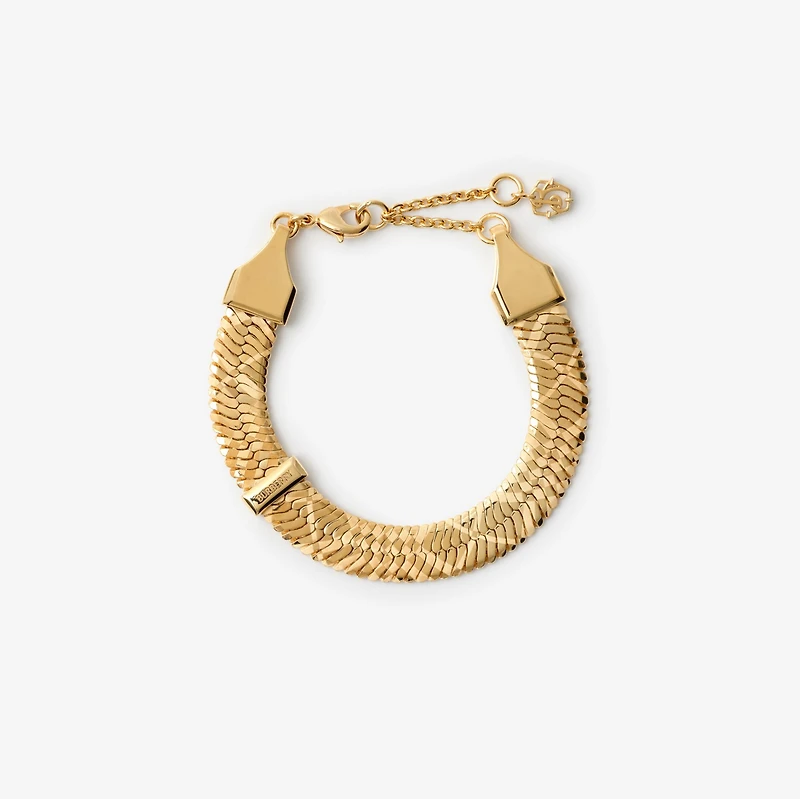 Engraved Check Bracelet in Gold - Women | Burberry® Official