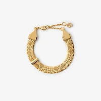 Engraved Check Bracelet in Gold - Women | Burberry® Official