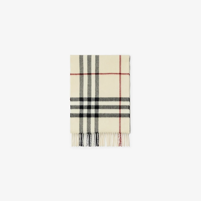 Check Cashmere Scarf in Stone | Burberry® Official