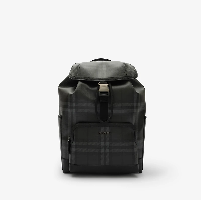 City Check Clip Backpack in Iron grey - Men, Cotton, Technical | Burberry® Official