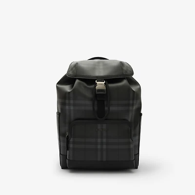 City Check Clip Backpack in Iron grey - Men, Technical, Cotton | Burberry® Official