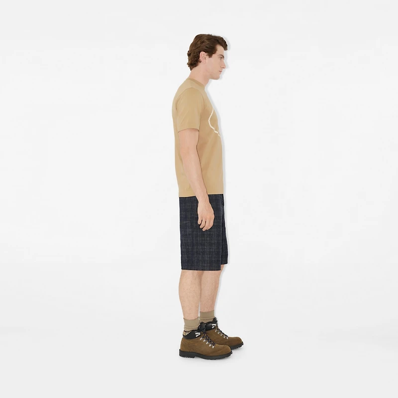 Knight Stamp Cotton T-shirt in Flax beige - Men | Burberry® Official