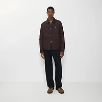Reversible Quilted Nylon Overshirt in Clove brown - Men | Burberry® Official