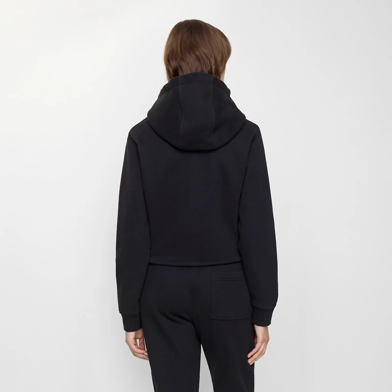 Knight Check Cotton Hoodie in Black - Women | Burberry® Official