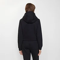 Knight Check Cotton Hoodie in Black - Women | Burberry® Official
