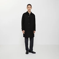 Mid-length Camden Heritage Car Coat in Black - Men, Cotton Gabardine | Burberry® Official