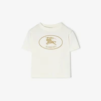 Knight Stamp Cotton T-shirt in Chalk white | Burberry® Official
