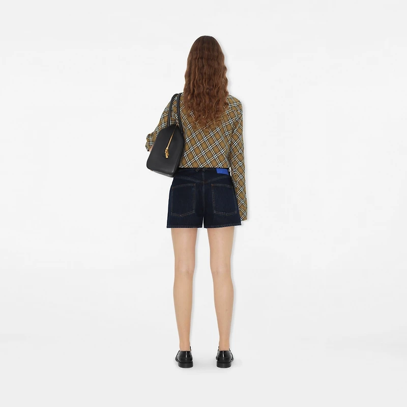 Denim Shorts in Indigo - Women, Cotton | Burberry® Official