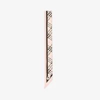 Skinny Check Silk Scarf in Bow pink | Burberry® Official