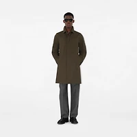 Mid-length Bonded Gabardine Car Coat in Juniper green - Men | Burberry® Official