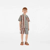 Striped Cotton Shorts in Multicolour | Burberry® Official