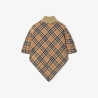Check Wool Cape in Sand | Burberry® Official