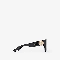 Crystal EKD Square Sunglasses in Black - Women | Burberry® Official