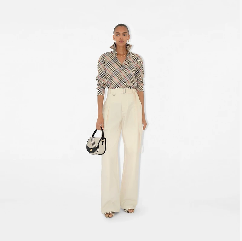 Regular Fit Check Cotton Shirt in Chipping - Women | Burberry® Official