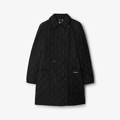 Quilted Coat in Black - Women | Burberry® Official