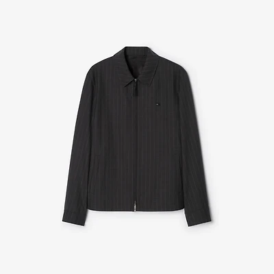 Wool Bloomsbury Track Jacket in Iron grey - Men | Burberry® Official