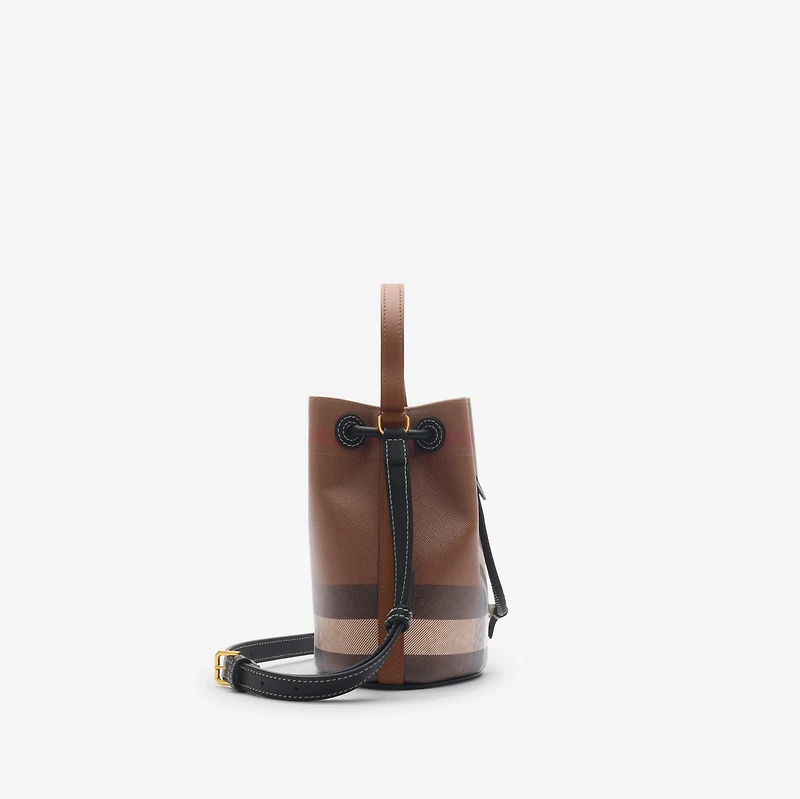 Mini TB Bucket Bag in Dark birch brown - Women | Burberry® Official