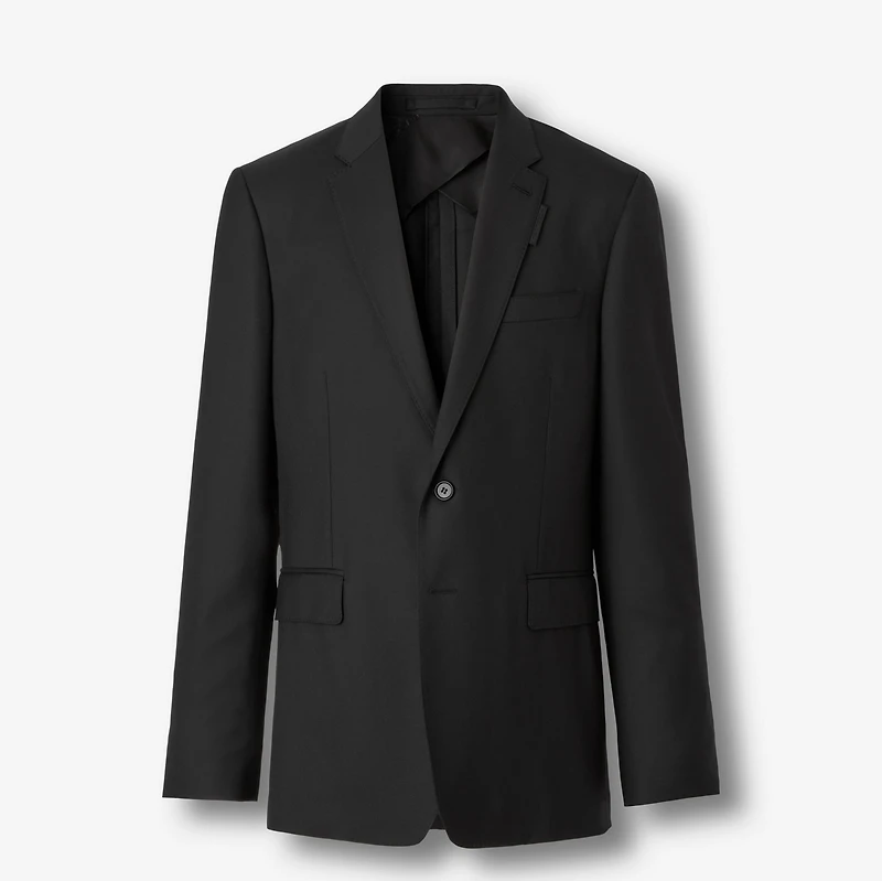 Slim Fit Wool Tailored Jacket in Black - Men | Burberry® Official