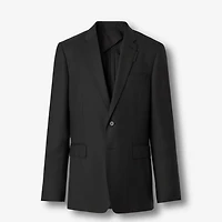 Slim Fit Wool Tailored Jacket in Black - Men | Burberry® Official