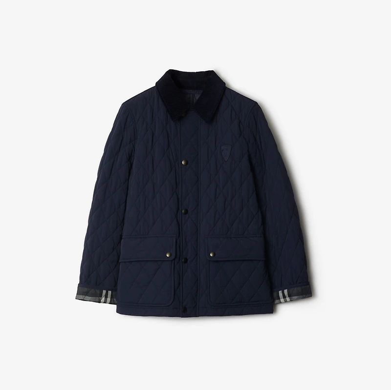 Quilted Nylon Jacket in Navy - Women | Burberry® Official