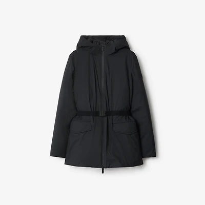 Short Hooded Nylon Coat in Black - Women | Burberry® Official
