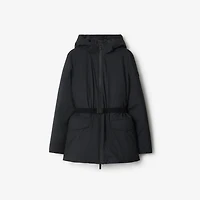 Short Hooded Nylon Coat in Black - Women | Burberry® Official