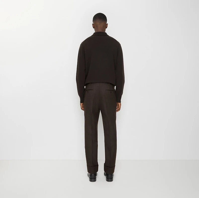 Wool Tailored Trousers in Soot brown - Men | Burberry® Official