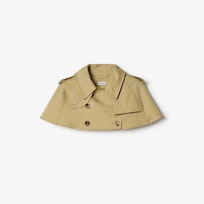 Gabardine Trench Capelet in Hamper beige | Burberry® Official