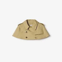 Gabardine Trench Capelet in Hamper beige | Burberry® Official